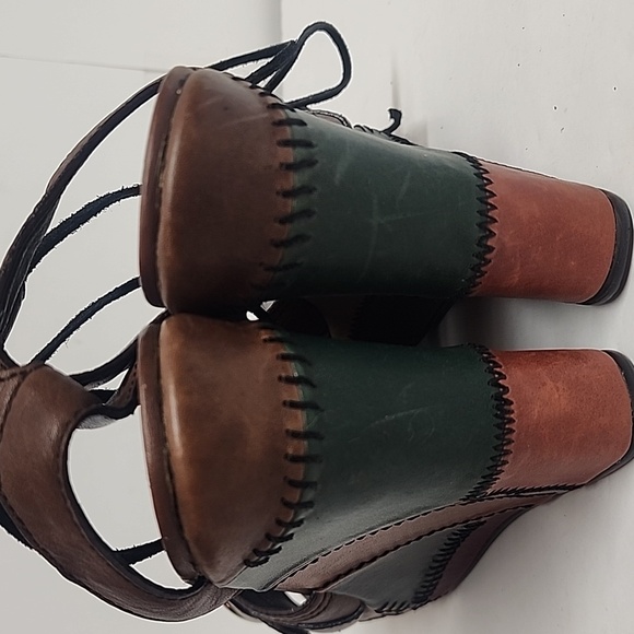 Coach Womens Kayle Patchwork Platform Sandals - Brown, Green, Burgundy Sz 7M - Picture 5 of 11